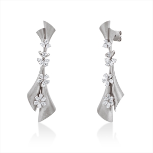 Ohrschmuck 18 kt GG, mattiert