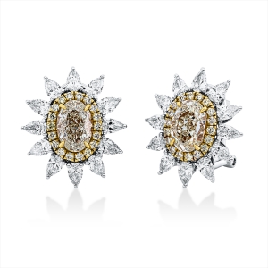 Ohrschmuck 4er-Krappe 18 kt WG+GG, GIA 2pcs