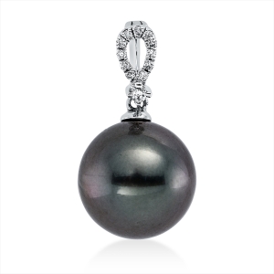 Anhänger  18kt Weißgold mit 0,06ct Diamanten