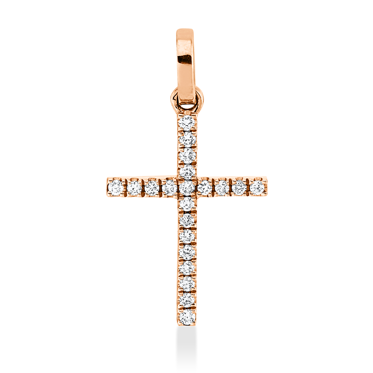 Anhänger 18 kt RG Kreuz, mit Öse