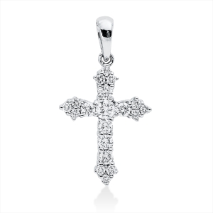 Anhänger 18 kt WG Kreuz, mit Öse