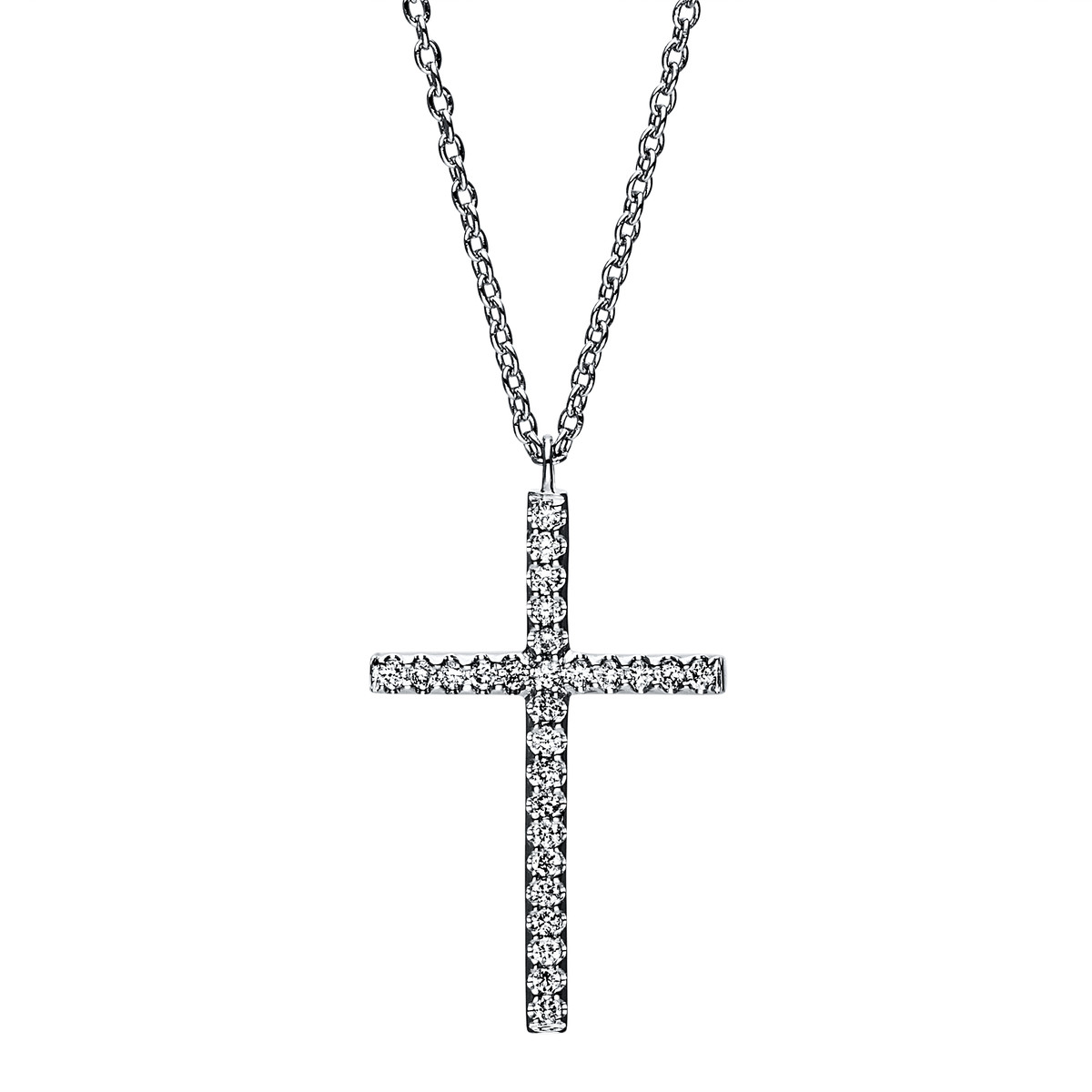 Collier 18 kt WG Kreuz