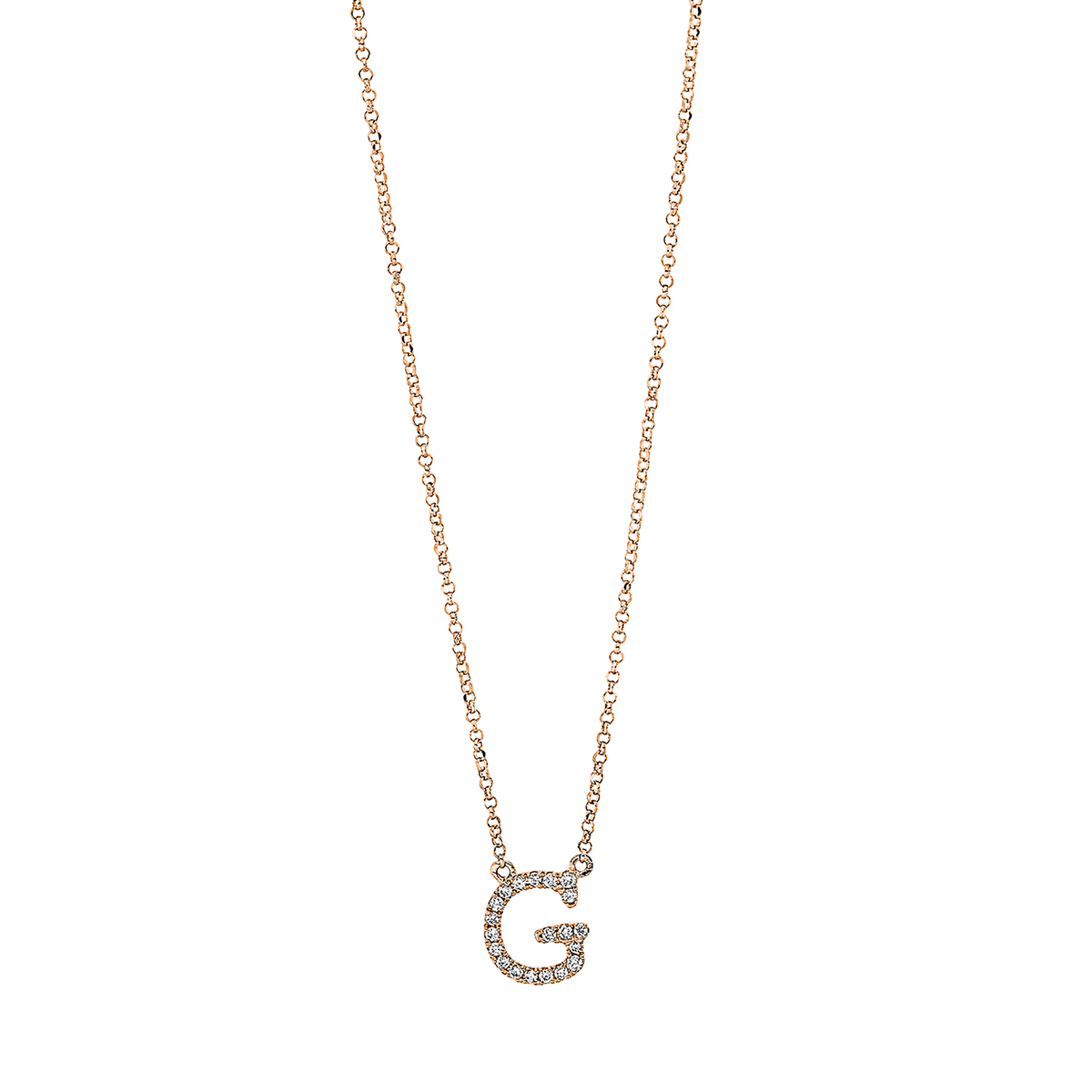 Collier 18 kt RG G, mit ZÖ 38.1 cm + 40.6 cm