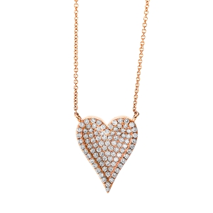 Collier 18 kt GG Herz, ZÖ 40,6+43 cm