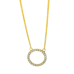 Collier 18 kt GG Kreis, mit ZÖ 42 cm