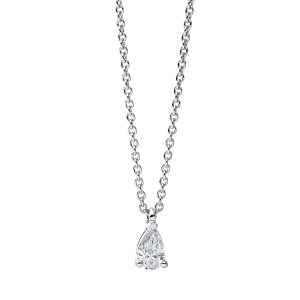 Solitaire Collier 3er-Krappe 18kt Weißgold mit 0,14ct Diamanten