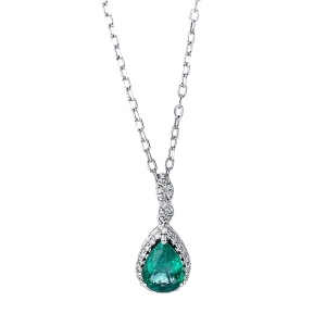 Collier 3er-Krappe 18 kt WG, mit ZÖ 40 cm + 43 cm