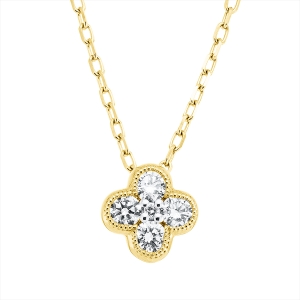 Collier 18 kt GG, Fassung rhodiniert