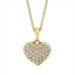 Collier 18 kt GG Herz, mit Öse