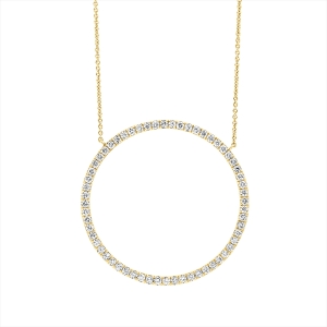 Collier 18 kt WG Kreis, mit ZÖ 40 cm