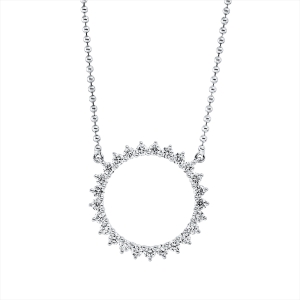Collier 18 kt WG Kreis