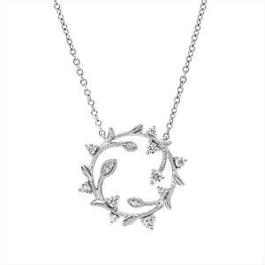 Collier 18 kt WG, mit ZÖ 40 cm + 43 cm