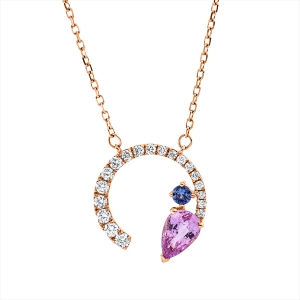 Collier 18 kt RG, mit ZÖ 40 cm