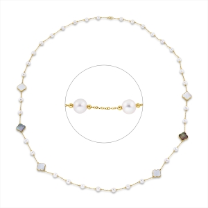 Collier  18kt Gelbgold mit Farbstein