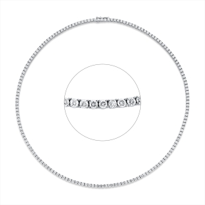 Tenniscollier 4er-Krappe 18kt Gelbgold Premium Edition mit 8,23ct Diamanten