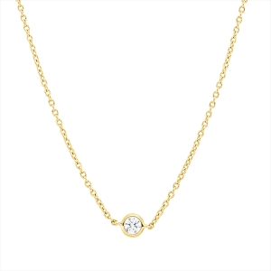 Collier Zarge 18 kt GG, mit ZÖ 42 cm, 43,5cm