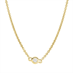 Collier Zarge 18 kt GG, mit ZÖ 40 cm + 42,5 cm