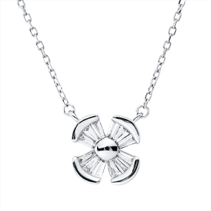 Collier 18 kt WG, mit ZÖ 40 cm