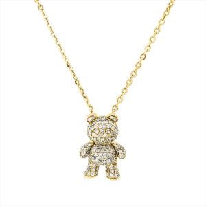 Collier 14 kt GG bear, mit ZÖ 40 cm + 42,5 cm