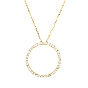 Collier 18 kt GG Kreis, mit ZÖ 42 cm