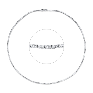 Tenniscollier 4er-Krappe 18kt Weißgold Premium Edition mit 4,21ct Diamanten