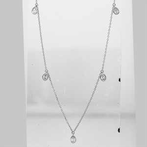 Collier 18 kt GG, mit ZÖ 43 cm + 40,6 cm