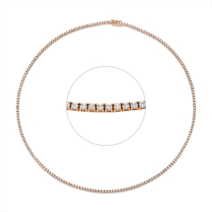 Tennisarmband  18kt Rotgold mit 3,00ct Diamanten