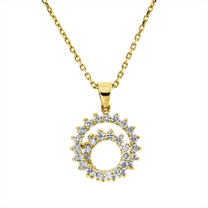 Collier 18 kt GG, mit Öse