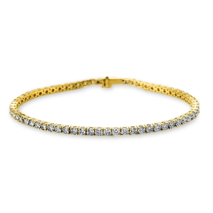 Tennisarmband 4er-Krappe 18kt Gelbgold / Weißgold mit 4,07ct Diamanten