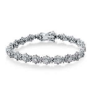 Tennisarmband  18kt Weißgold mit 7,86ct Diamanten