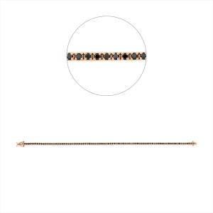 Tennisarmband 4er-Krappe 18kt Rotgold mit 1,55ct Diamanten