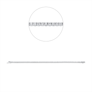 Tennisarmband  18kt Weißgold mit 1,82ct Diamanten