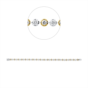 Armband 18 kt WG+GG