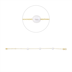 Armband  18kt Gelbgold mit ZÖ 16 cm mit 0,00ct Diamanten