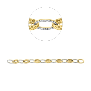 Armband 14 kt GG+WG