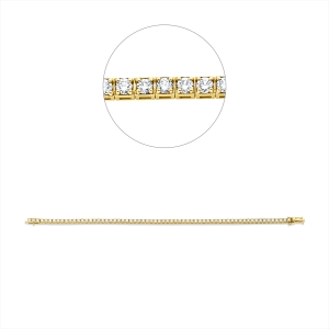 Tennisarmband  18kt Gelbgold mit 3,00ct Diamanten
