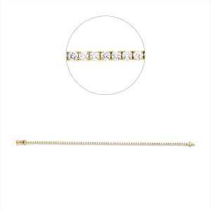 Tennisarmband 4er-Krappe 18kt Gelbgold mit 3,03ct Diamanten