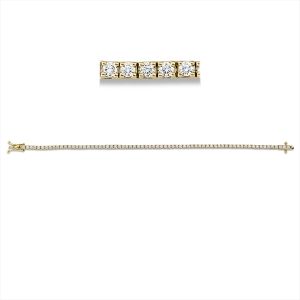 Tennisarmband 4er-Krappe 18kt Gelbgold mit 2,08ct Diamanten