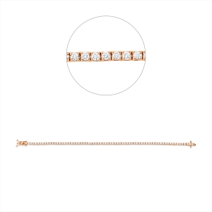 Tennisarmband 4er-Krappe 18kt Gelbgold mit 2,08ct Diamanten