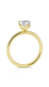 Bild von Verlobungsring Pavé mit Herz-Schliff Diamanten