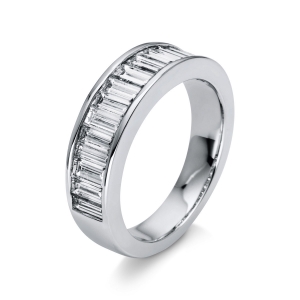 Memoire halb Ring  18kt Weißgold mit 1,74ct Diamanten