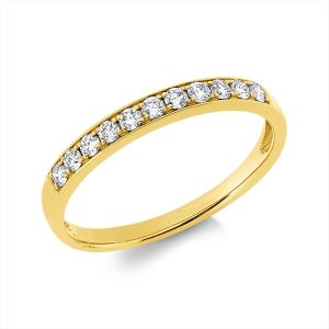 Memoire halb Ring  18kt Gelbgold mit 0,23ct Diamanten