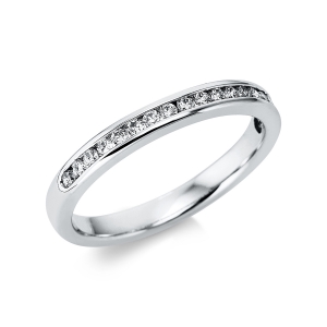 Memoire halb Ring  18kt Weißgold mit 0,25ct Diamanten