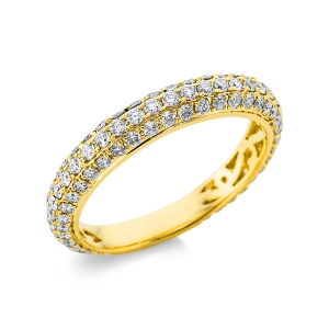 Pavé Ring  18kt Gelbgold mit 0,91ct Diamanten