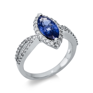 Ring 2er-Krappe 18 kt WG