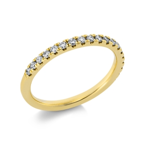 Memoire halb Ring  14kt Gelbgold mit 0,35ct Diamanten