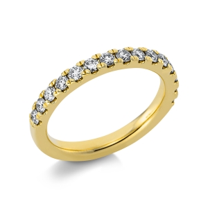 Memoire halb Ring  14kt Gelbgold mit 0,59ct Diamanten