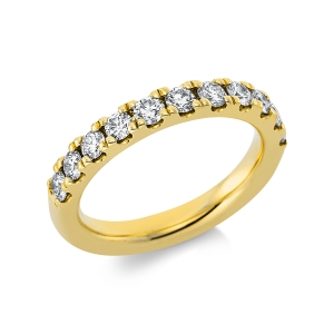 Memoire halb Ring  14kt Gelbgold mit 0,92ct Diamanten