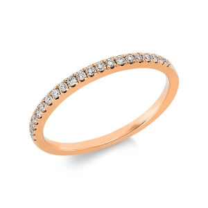 Memoire halb Ring  18kt Rotgold mit 0,17ct Diamanten