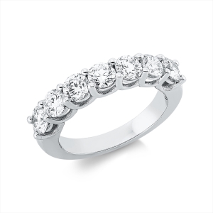 Memoire halb Ring  14kt Weißgold mit 1,68ct Diamanten
